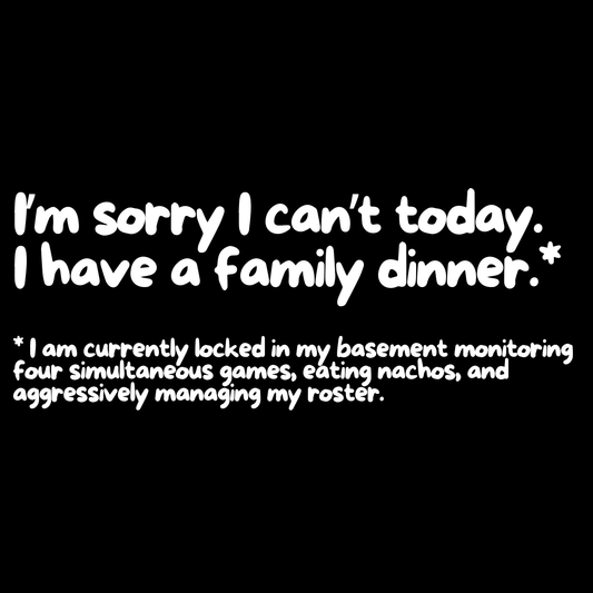 "Funny Excuse" Fantasy Football T-Shirt