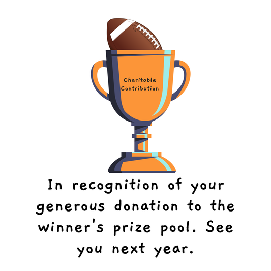 "Charitable Contribution" Funny Fantasy Football T-Shirt