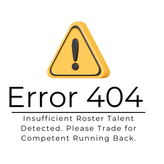Error 404 Mug | Funny Coffee Cup for Fantasy Football (11oz)
