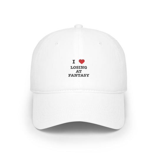 I Love Losing in Fantasy Baseball Cap | Funny Fantasy Football Hat