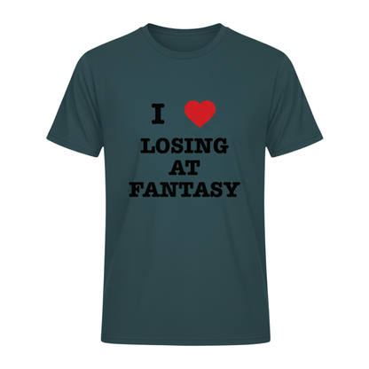 "I love losing at fantasy" Funny Fantasy Football T-Shirt