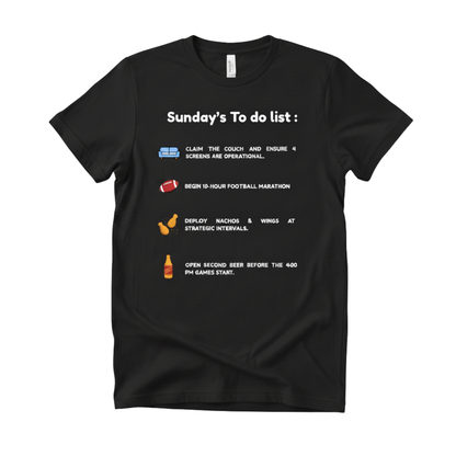 "Sunday's To-Do List" Funny Fantasy Football T-Shirt