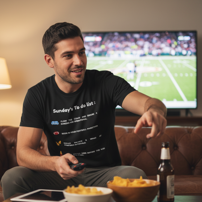 "Sunday's To-Do List" Funny Fantasy Football T-Shirt