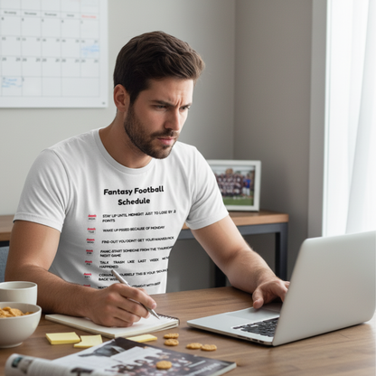 "Fantasy Football Schedule" Funny Fantasy Football T-Shirt