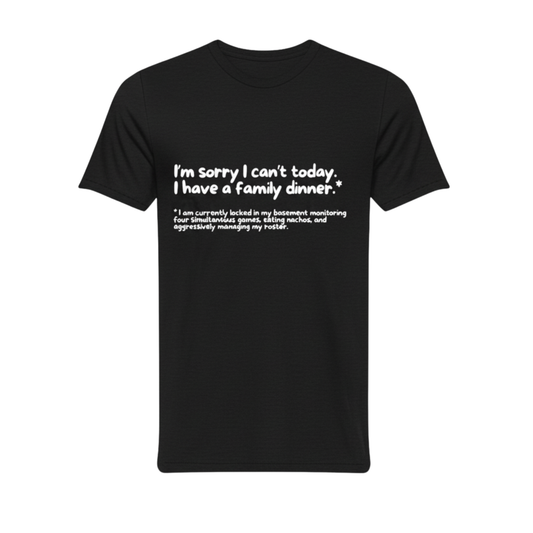 "Funny Excuse" Fantasy Football T-Shirt